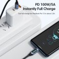 Toocki Type C to Type C Cable 100W PD Fast Charging Charger USB C to USB C Display Cable For Xiaomi POCO f3 Realme Macbook iPad. 