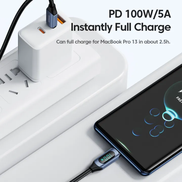 Toocki%20Type%20C%20to%20Type%20C%20Cable%20100W%20PD%20Fast%20Charging%20Charger%20USB%20C%20to%20USB%20C%20Display%20Cable%20For%20Xiaomi%20POCO%20f3%20Realme%20Macbook%20iPad%20-%20Image%204