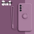 Smalshop Liquid Silicone Magnetic Case For Samsung Galaxy A55 A56 A36 A16 A26 A35 5G A54 A34 A14 A15 A25 A53 A33 Ring Holder Back Cover.