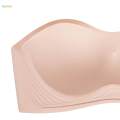 Women Strapless Bra Push up Bra with Transparent Strap Breast Lift Bra Underwear Seamless Invisible Bra Bralette Bra for Party Girl Everyday ,. 