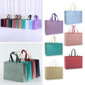 1 PC Non-woven Shopping Bag Large Capacity Foldable Eco Tote Grocery Bags Handbag Fabric Grocery Bag. 