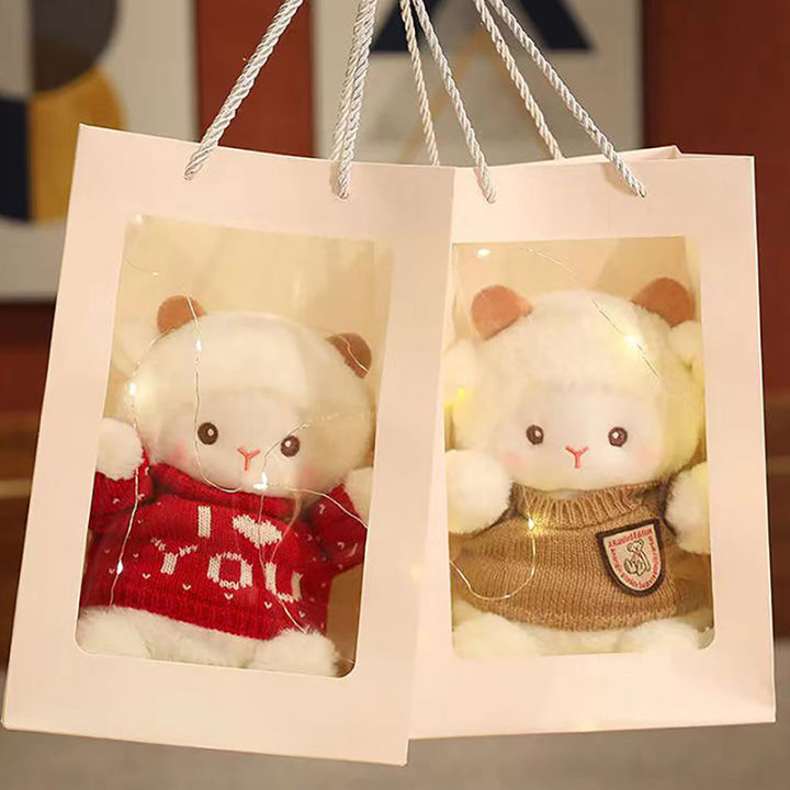23cm%20Cute%20Sheep%20Plush%20Doll%20Fluffy%20Stuffed%20Soft%20Animal%20Throw%20Toy%20Valentine's%20Day%20Birthday%20Gift%20With%20Bag%20Party%20Home%20Decoration%20-%20Image%203