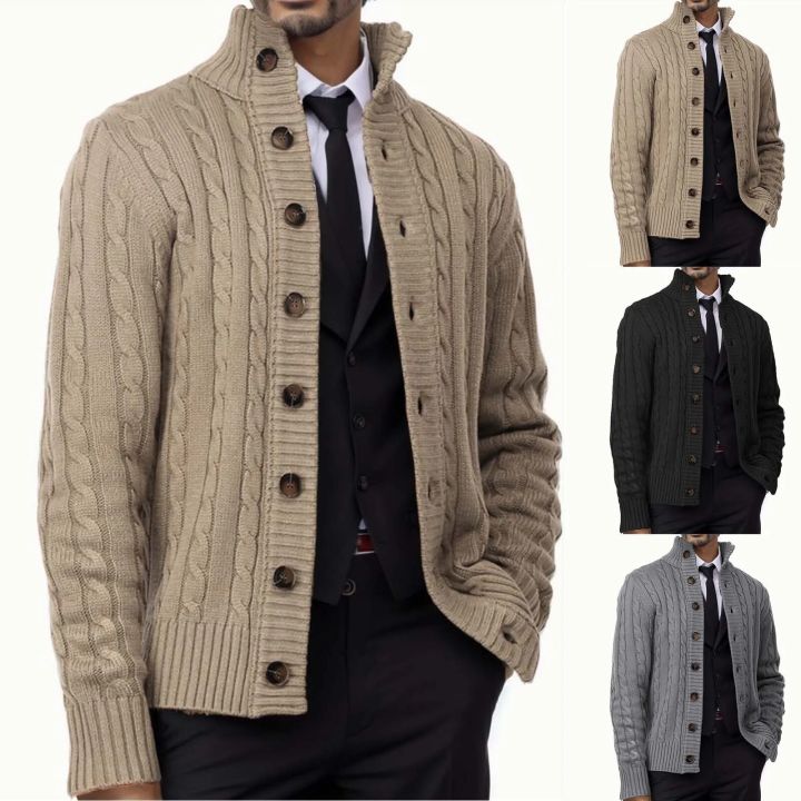 Men%E2%80%99S%20Knitted%20Sweater%20Gothic%20High%20Collar%20Pullover%20Top%20Fashion%20Casual%20Autumn%20And%20Winter%20Button%20Cardigan%20Coat%20Streetwear%20Cashmere%20-%20Image%205