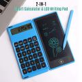 Calculator Notepad 6 Inch LCD Writing Tablet Digital Drawing Pad with Stylus Pen Erase Button Lock Function Black. 