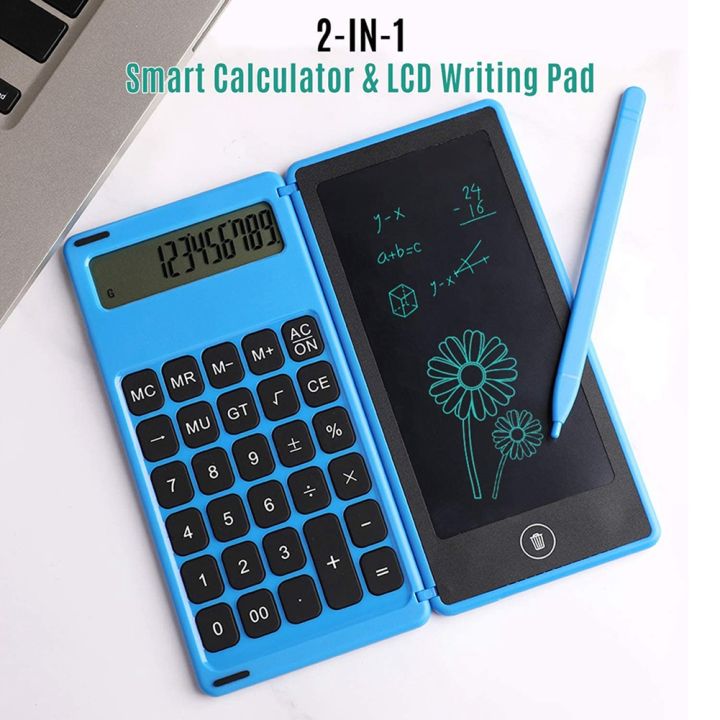 Calculator%20Notepad%206%20Inch%20LCD%20Writing%20Tablet%20Digital%20Drawing%20Pad%20with%20Stylus%20Pen%20Erase%20Button%20Lock%20Function%20Black%20-%20Image%204