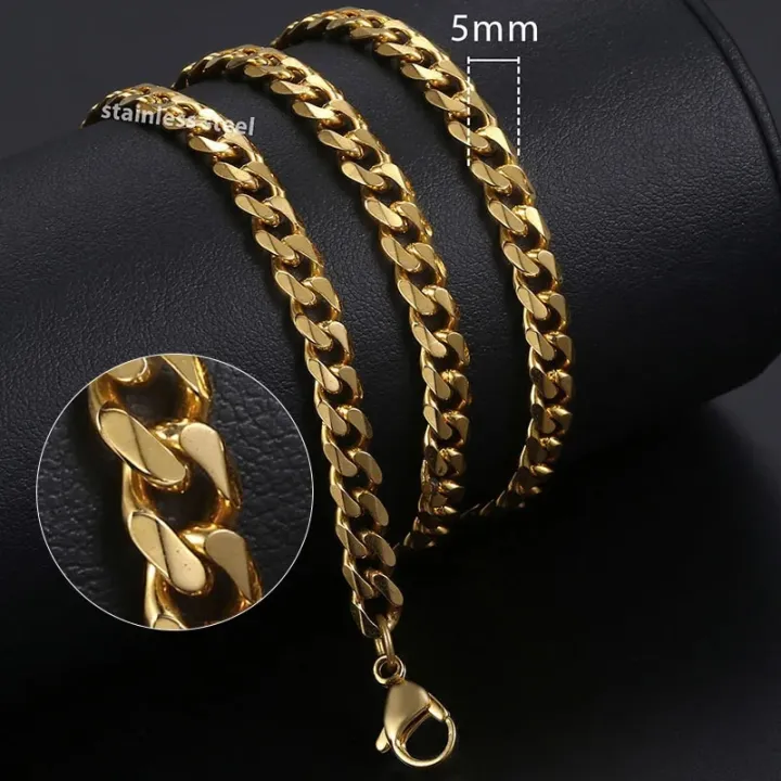 Necklace%20For%20Women%20Men%20Gold%20Color%20Figaro%20Rope%20Snake%20Curb%20Cuban%20Link%20Chain%20Mens%20Womens%20Fashion%20Jewelry%2018-24%20GNN2%20-%20Image%207