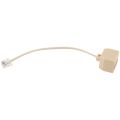 Telephone RJ11 Male Line to Double RJ11 Female Jack Filter Splitter Adapter.