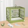 Parrot Bird Cage with Hook and Slide Out Tray, Home Use Cage Bird House for Parakeet,.