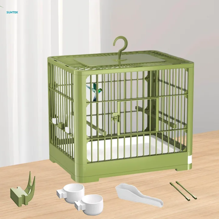 Parrot%20Bird%20Cage%20with%20Hook%20and%20Slide%20Out%20Tray,%20Home%20Use%20Cage%20Bird%20House%20for%20Parakeet,%20-%20Image%205