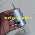 555 D Shape Long Shaft Full Metal Body 6 DC Motor Hi-Speed, Low Noise Rechargeable DC Fan For Solar or Electrical Tool and DIY Project..