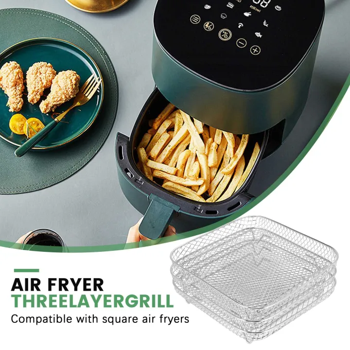 8%20Inch%20Air%20Fryer%20Rack%20for%20Instant%20Vortex%20Air%20Fryer,,%20Air%20Fryer,Square%20Three%20Stackable%20Dehydrator%20Racks%20-%20Image%204