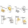 20pcs/lot Stainless Steel Geometric Earring Stud Earring Hooks Posts Connector Fitting for DIY Jewelry Earrings Making Supplies. 