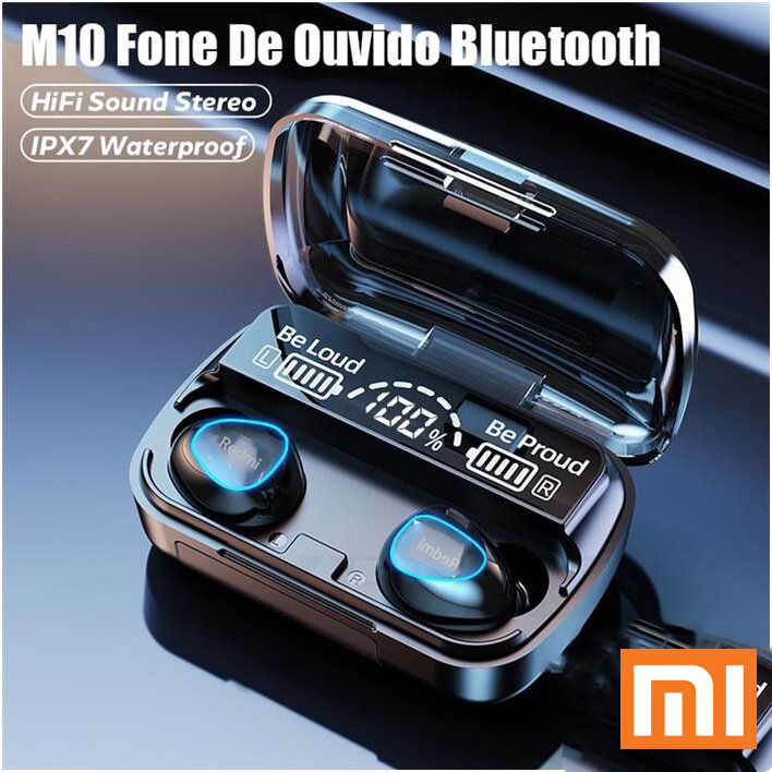 SFREE Shipping TWS Wireless Bluetooth Headphones HIFI Bluetooth 5.1 with Microphone Digital Display game Long endurance Earpiece High sound quality sports Bluetooth earphones Redmi M10