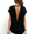 Women's Camisole & Tanks Solid Sleeveless Tops Backless Hollow Out Open Back Cool Loose Top Vest Camis. 