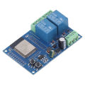 Relay Module, PCB Copper Board Reset Button Large Capacity Stable Dual Relay Board Easy Using for Secondary Development Learning. 