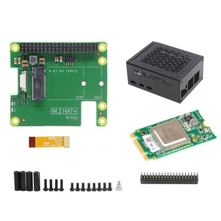 Accelerator Kit For 5 AI Kit M.2 HAT+ Al Acceleration Module+Case 13 TOPS Gen3 for ...