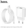 Hoco C109A 18W QC3.0 Charger With Micro Usb Cable Glorious QC3.0 Wall Charger Single USB, 18W Output, EU Plug. 