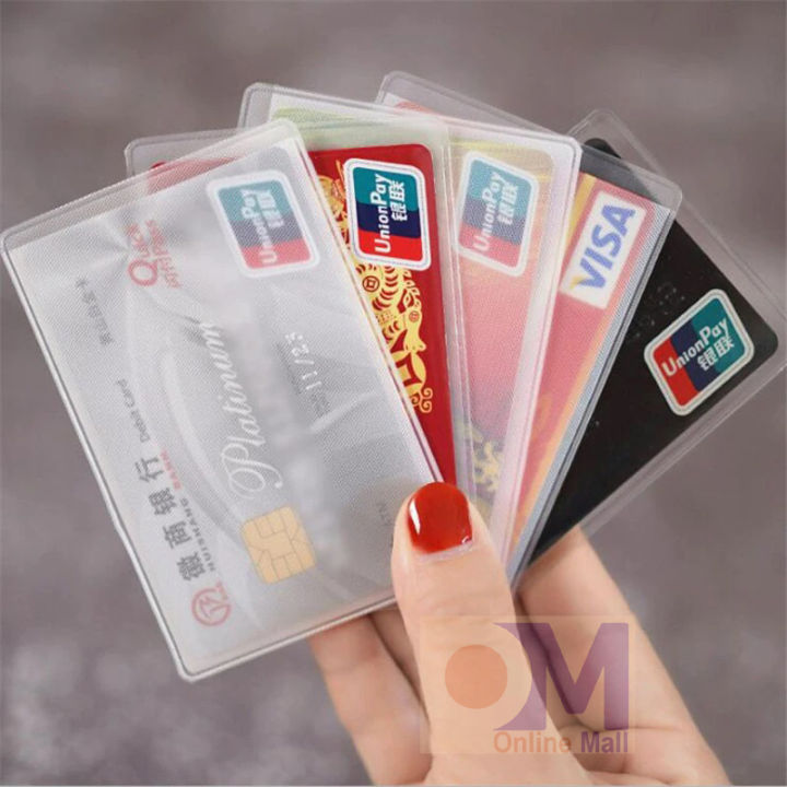 5%20pcs%20Fashion%20Simple%20PVC%20Waterproof%20Transparent%20Scrub%20Card%20Cover%20Cardholder%20Case%20Protect%20Credit%20ID%20Bank%20Card%20Holder%20Case%20-%20Image%202