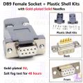 Db9 Db-9 Female Rs232 9 Pin Serial Port Connector Socket Adapters With Shell Punching Needle Female Socket Computer Cable Connector Electrical Circuitry & Parts - Solar Panel. 