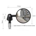 1 Pair Wide Angle Round High Clear Glass Adjustable Motorcycle Handlebar Mirror Handlebar Flat Convex Rearview Mirror Scooter Ac.