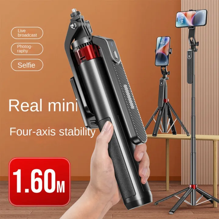 P185%20Aluminum%20Alloy%201.6M%20Handheld%20Stabilizer%20Floor%20Telescopic%20Pole%20Quadrupod%20Mobile%20Phone%20Bluetooth%20Selfie%20Stick-B%20Easy%20Install%20Easy%20to%20Use%20-%20Image%203