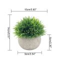 3 Pack Mini Artificial Plants Fake Green Grass Pot - multicolor. 
