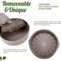 Air Fryer Silicone Pot, with Removable Base,Accessories Brown 7.5Inch. 