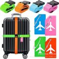 Adjustable suitcase silicone lage label, bag strap with nylon lage, travel accessories.