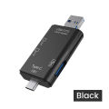 6-in-1 Universal USB OTG Card Reader, Type-C, MicroUSB, USB A, SD/MicroSD Support, Plug-and-Play Data Transfer - New. 