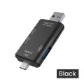 Multifunction Otg Card Reader Type C - 6 In 1 Usb 2.0 All In One Card Reader - Convenient Data Transfer For Multiple Card Types. 