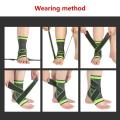 Copper Pressurized Support Ankle Braces for Men Women Sport Ankle Support Weaving Ankle Pads with Adjustable Compression Strap 1pcs. 