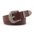 Vintage Adjustable Boho Western Belt Women Black Brown Leather Belt Female Cowboy Hight Waist Belts for Ladies Jeans Dresses. 