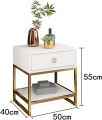 Bedside Table / Bedside Table with 1 Drawer Wrought Iron Frame Also A Table Can Be Mounted On Any Item. 