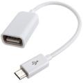 Micro USB OTG Cable Adapter Type B - White.
