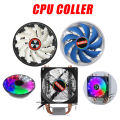 Popular 【50,000 Hours】DC 12V CPU Mute Cooler RGB Cool Light Effect. 