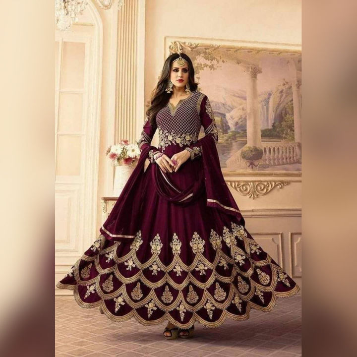 Maroon Stylish Grawn For Women