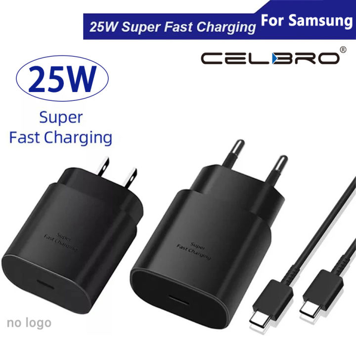 Celbro For Samsung 25W Super Fast Charger Usb Type C Cargador For