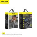 Awei T53 Wireless Bluetooth Earbuds RGB Colorful Light Earphones Bluetooth 5.3 Call Noise Reduction Headphone 65ms zero delay For Gaming With ShenZhen/HongKong pattern. 