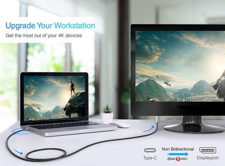 USB%20C%20to%20DisplayPort%201.4%20Cable%20%5B8K@60Hz,%204K@144Hz%20120Hz%5D,%208K%20Type%20C%20to%20DP%201.4%20Cable,%20Thunderbolt%204/3%20to%20DP1.4%20adapter%20cable%20-%20Image%204