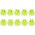 10Pcs Mini Bubble Spirit Level 10X6mm Circular Bullseye Bubble Levels For Leveling Tripod Telescope 10X6mm, Non-Adhesive. 