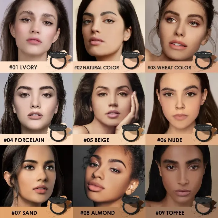 FOCALLURE%209%20Colors%20Pressed%20Powder%20Waterproof%20Long-lasting%20Full%20Coverage%20Face%20Compact%20Setting%20Powder%20Makeup%20Foundation%20Cosmetics%20-%20Image%203