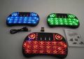 i8-B Wireless Backlit Mini Keyboard With Touch-pad RGB Keyboard- Black.
