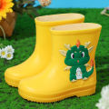 Children's rain boots, new cartoon waterproof, male and female primary and secondary school children, baby rubber shoes, rain boots, kindergarten wear short water shoes. 