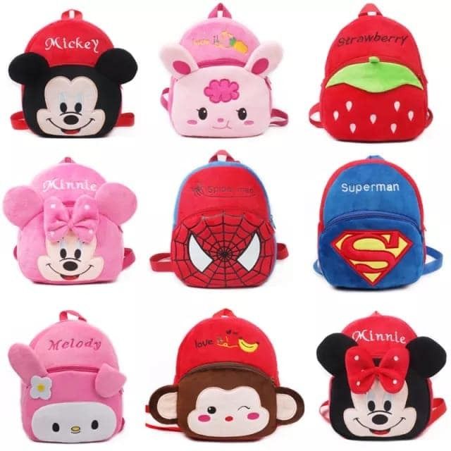 Toddler Kids Children Boy Girl Cartoon Stuffed Plush Pre Schooling Soft Backpack Schoolbag Shoulder Bag Rucksack baby girls backpacks