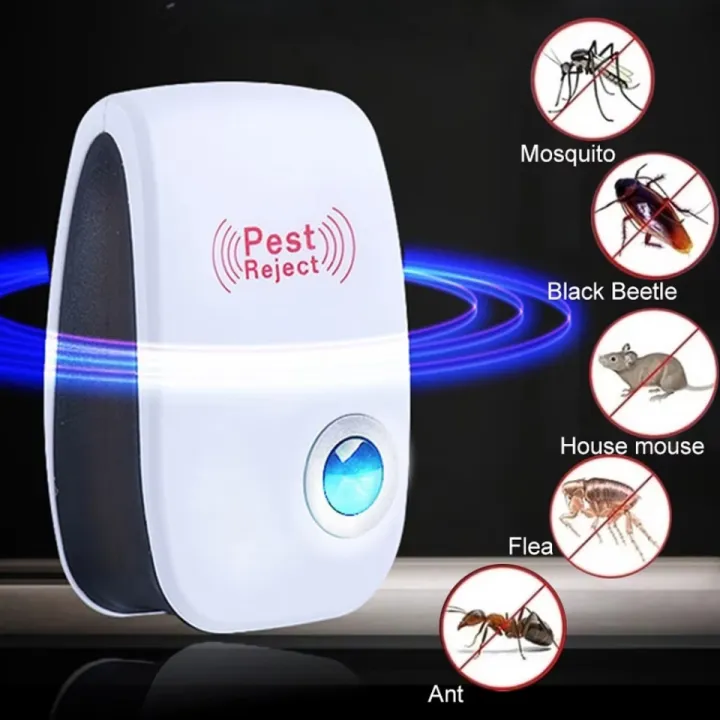 Ultrasonic Pest Repeller Electronic Plug in Mouse Bug Sonic Insects ...