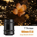 TTArtisan 100mm F2.8 MF Full Frame Soap Bubble Bokeh Camera Lens for M42-Mount Adapt to Sony E Fujifilm XF Nikon Z-Mount.