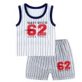 Baby Summer Pure Cotton Sleeveless Suit Baby Thin Vest Set Children Boys Little Boys Western Style Summer Sports. 
