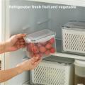 Large Capacity Food Container Plastic Storage Box Solid for Home Airtight 1.15L/2L/3L/4.5L/6.2L Fridge Construction All-Purpose. 