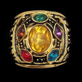Cool Men Infinity War Thanos Band Colorful Jewelry Power Mind Soul Letters Ring.