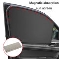 【In-Demand Item】 Black Magnetic Car Window Sunshade Double Sides Summer UV Protection Curtains Sun Auto Cover Diy Accessories. 
